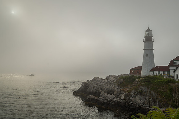 Fort Williams, Cape Elizabeth early morning fog
